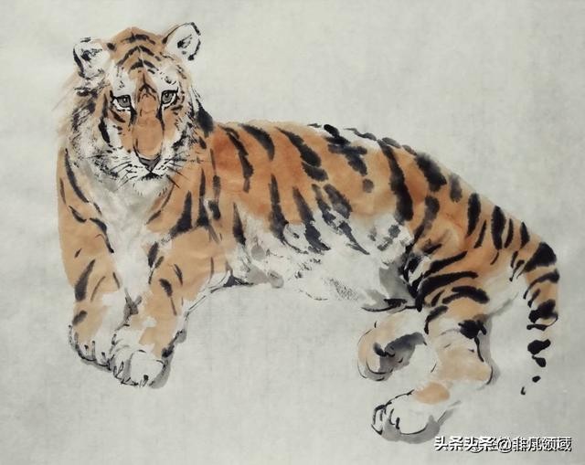 国画老虎画法步骤图,国画老虎画法步骤图解