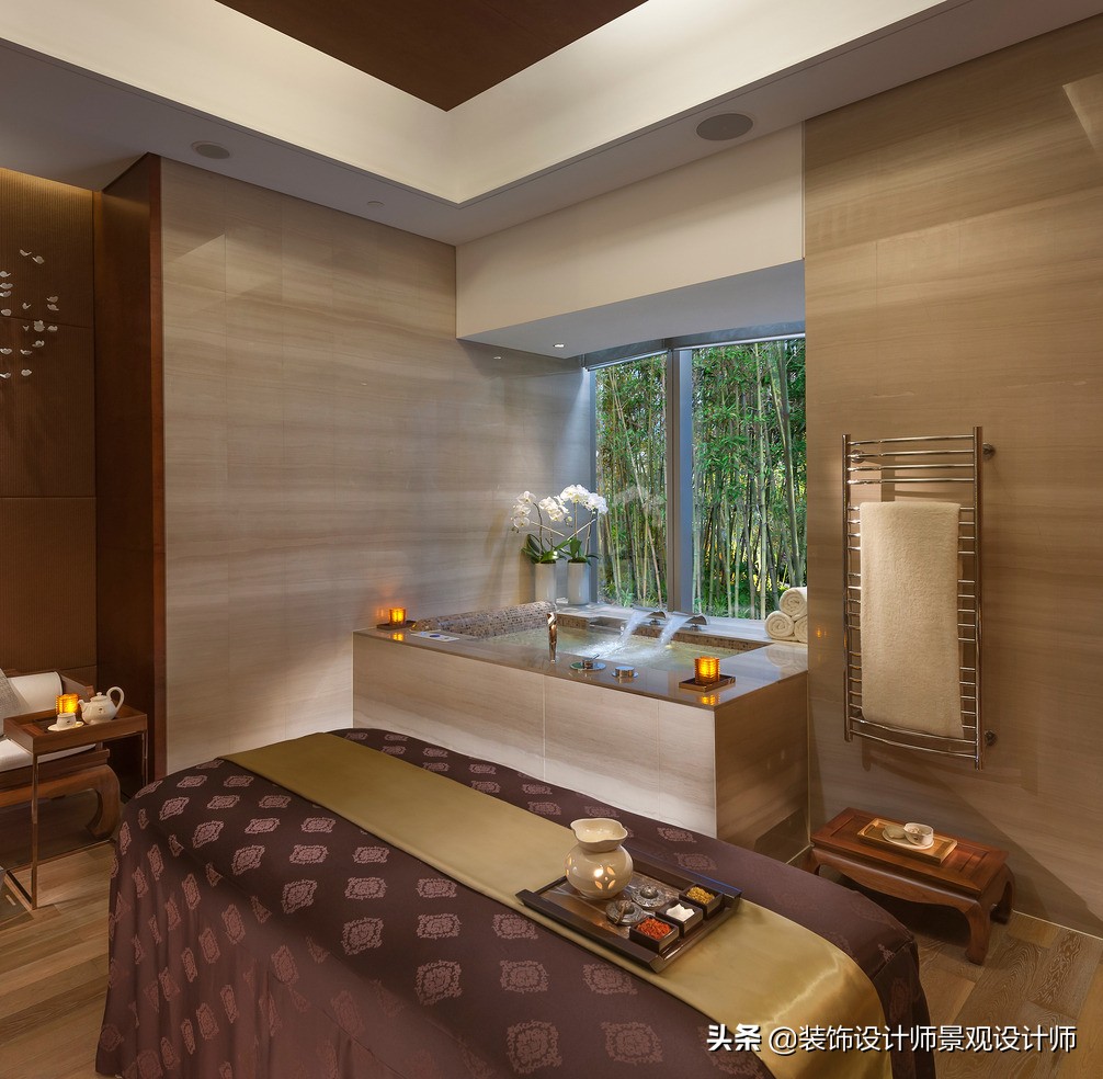 50平米禅意中医养生馆设计图,中医养生理疗会所设计