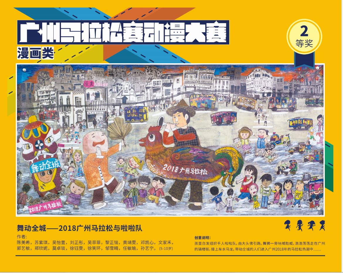 广州马拉松绘画作品,广州马拉松画画比赛