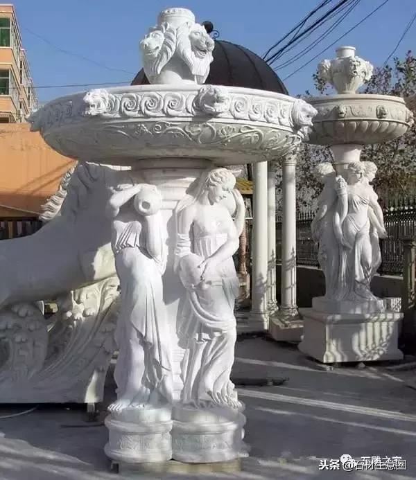 最漂亮的喷泉石雕,精品石雕喷泉花钵设计