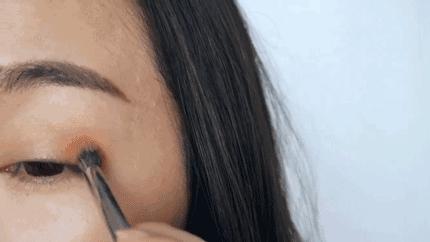 落日眼妆教程内双,大秋天眼妆