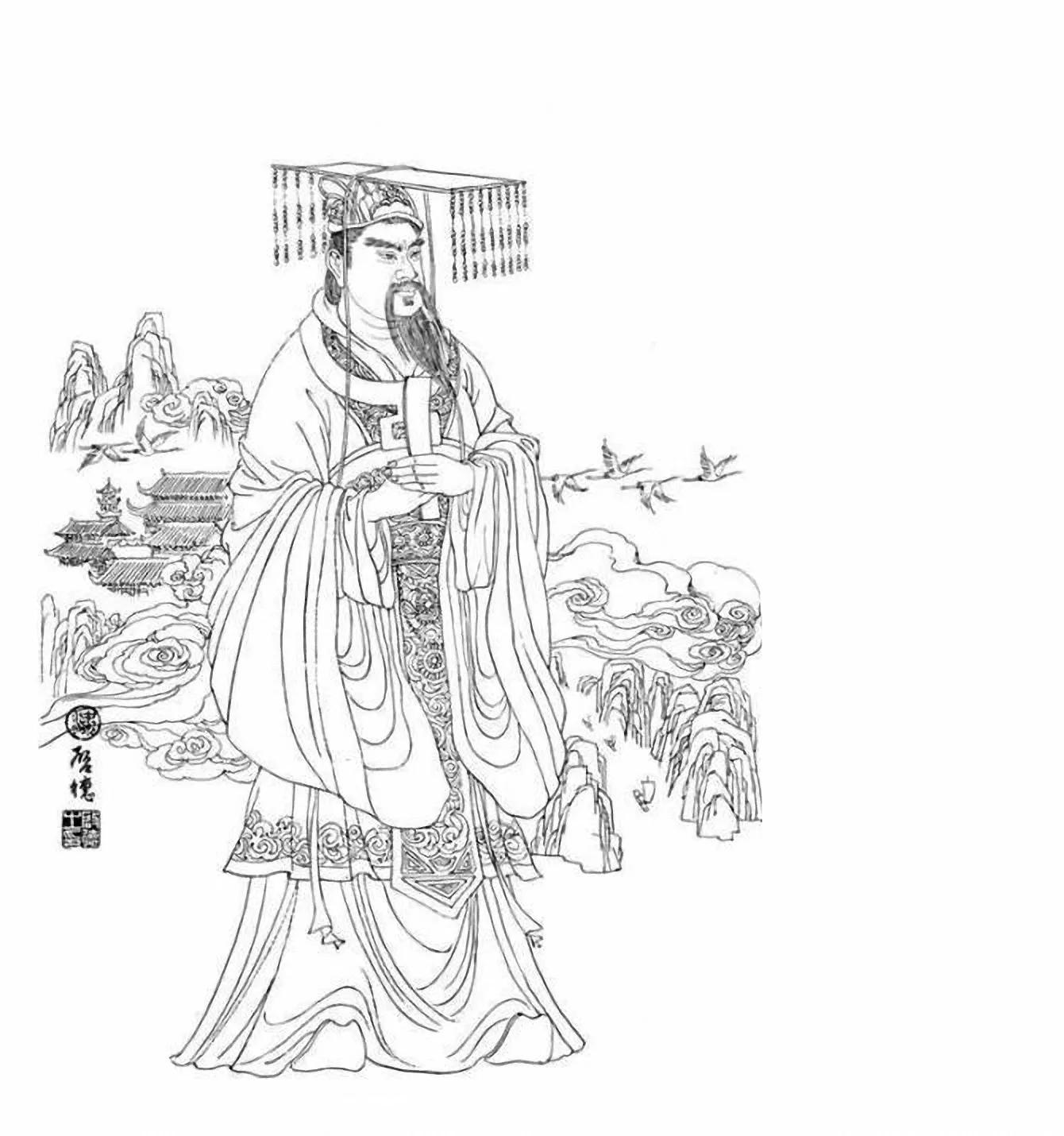 图谱神话人物工笔画白描,国画工笔人物白描图片大全大图