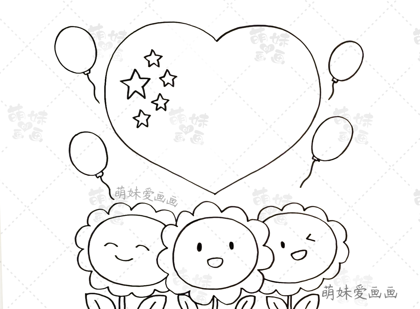 十月一日国庆节手抄报简笔画,幼儿园国庆节的手抄报简笔画