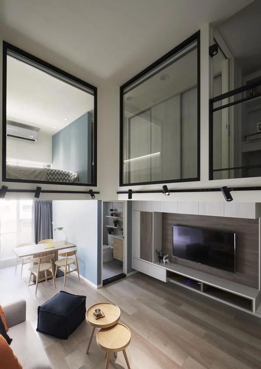 46个平方住六口人,46人住三人间和双人间客房