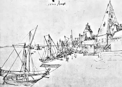 湘西凤凰古城写生速写风景,风景速写照片写生与原图