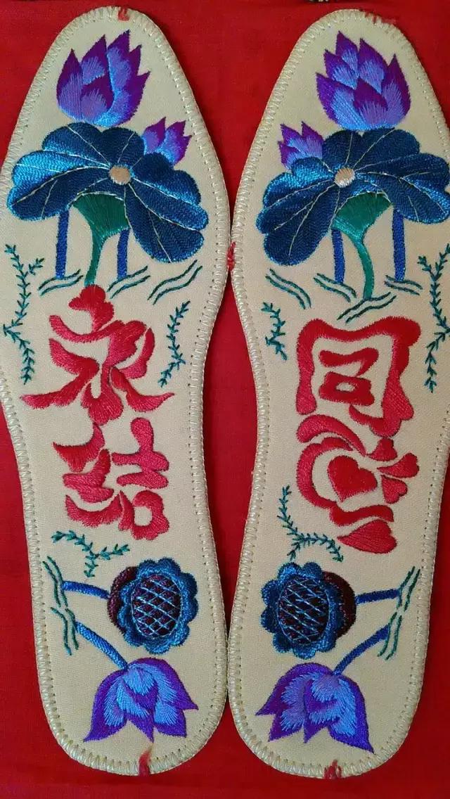 刺绣鞋垫花样各种图案教程,几何鞋垫图案鞋垫绣法