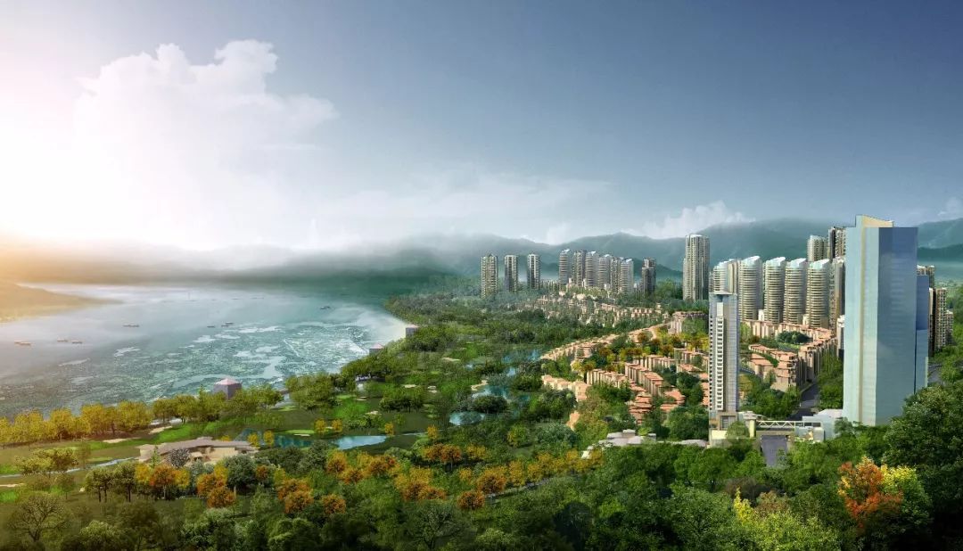 泸州江阳酒谷大道碧桂园生态城,泸州碧桂园生态城全景