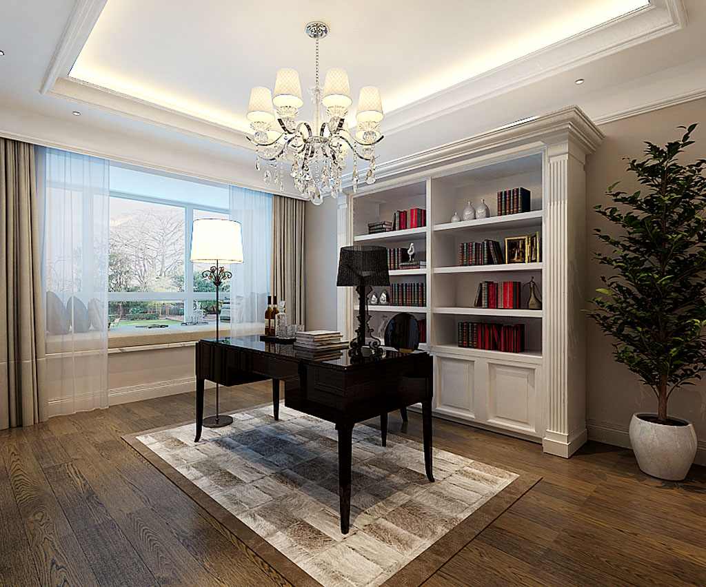 御景新世界现代美式190平清雅四居,御景新世界小户型