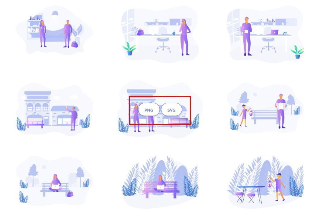 设计基础插画素材网站,插画ui素材