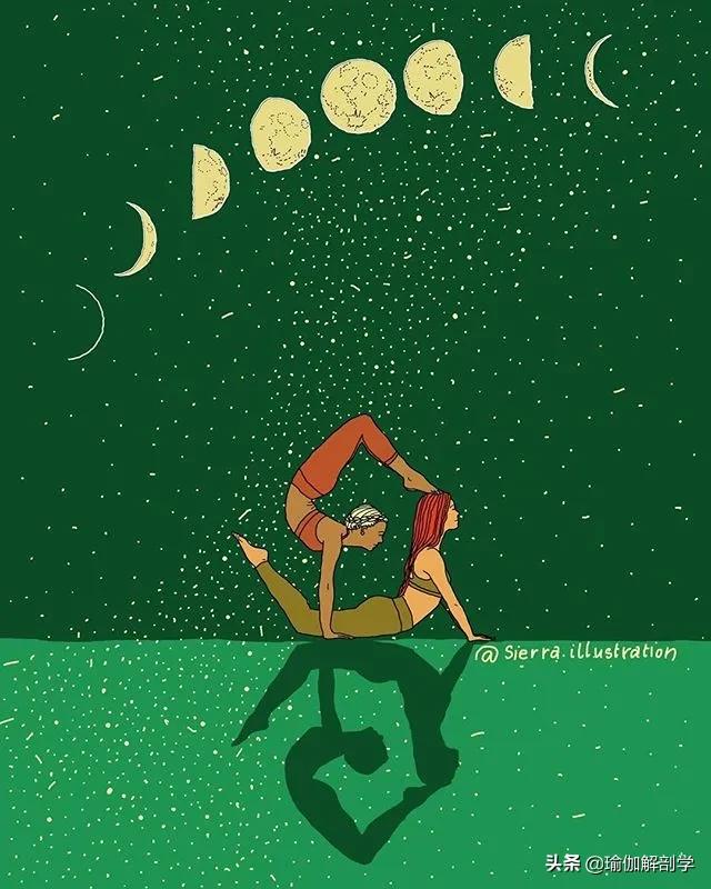 瑜伽小人唯美漫画,瑜伽倒立漫画图片