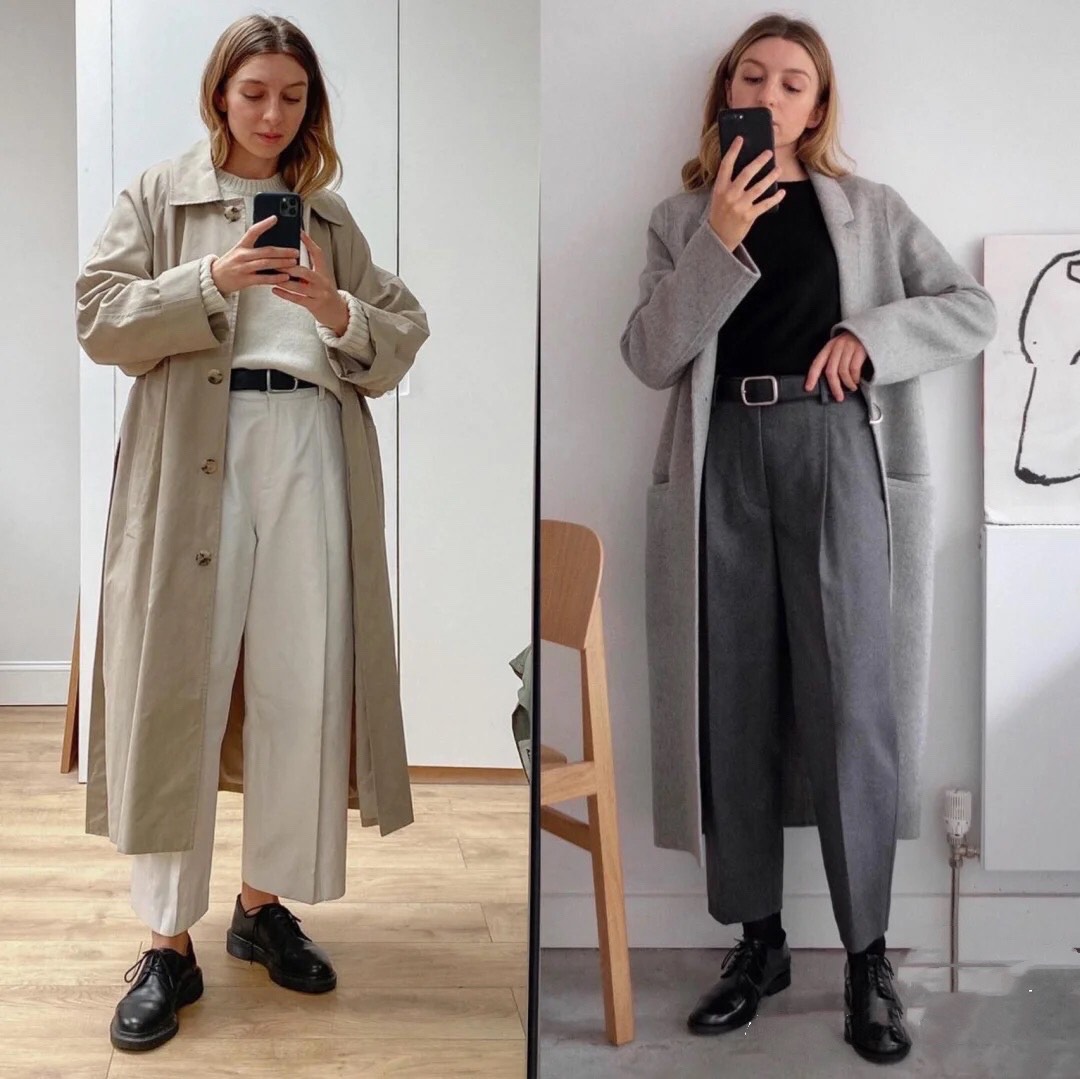 一周七天极简风通勤穿搭,小个子日系博主穿搭风格借鉴