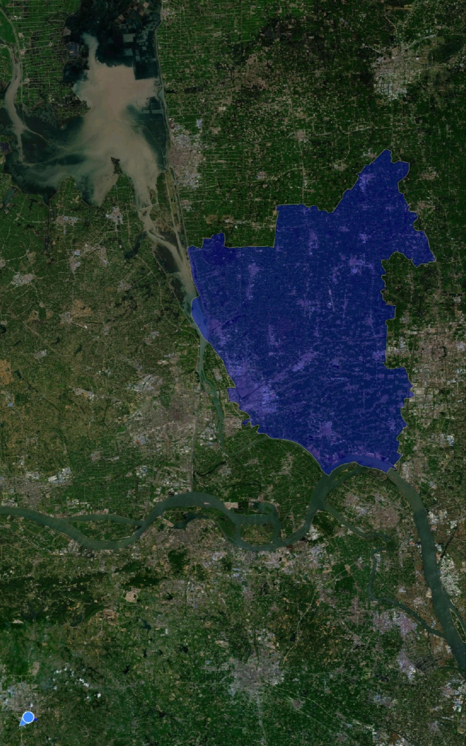 江都实景地图,江都的地理位置