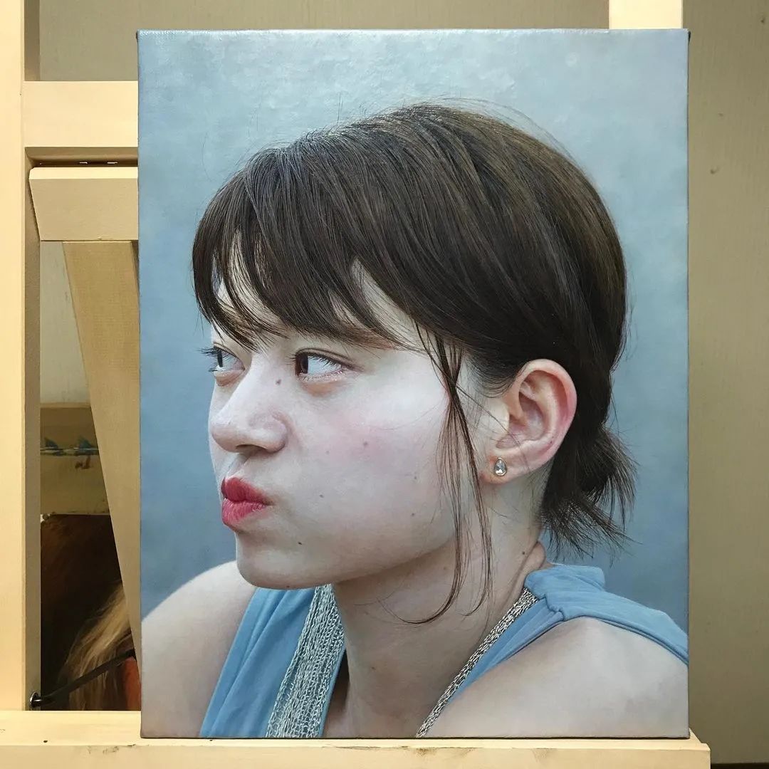 日本90后画家超写实绘画作品欣赏,日本画家画小清新少女