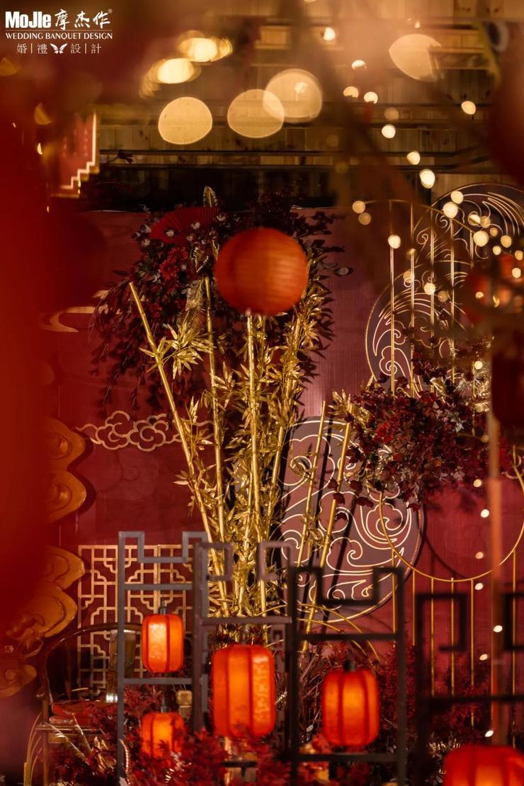 红金色系婚礼中式,红金配色的中式婚礼