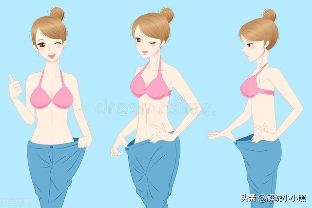 苗条女生变胖动画,女生胖子减肥动画