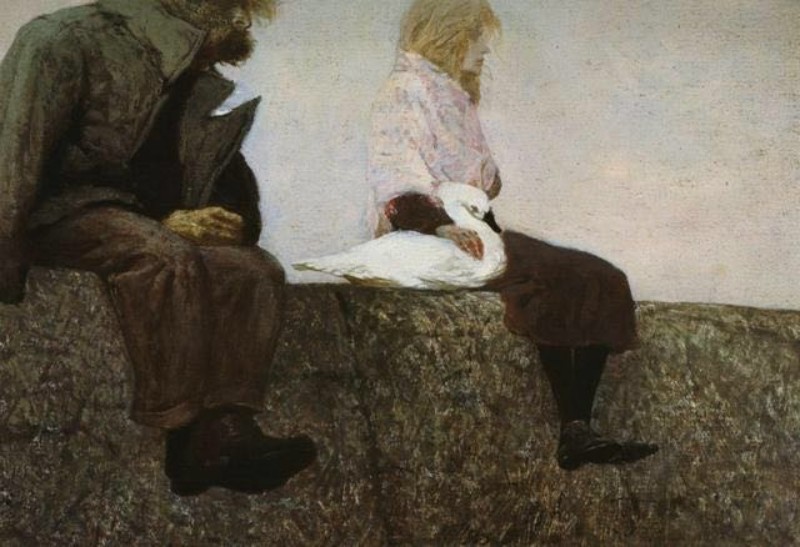 何多苓连环画雪雁,何多苓的经典创作雪雁