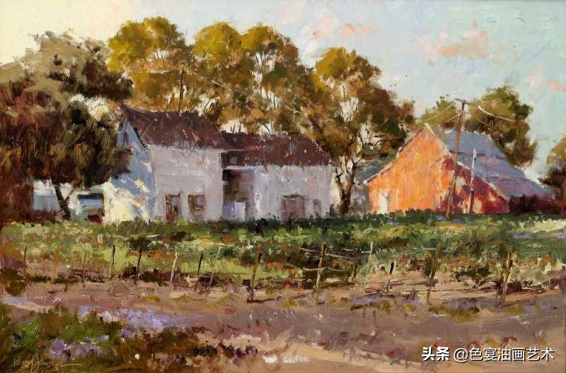 现代风景油画高清大图,后现代油画素材