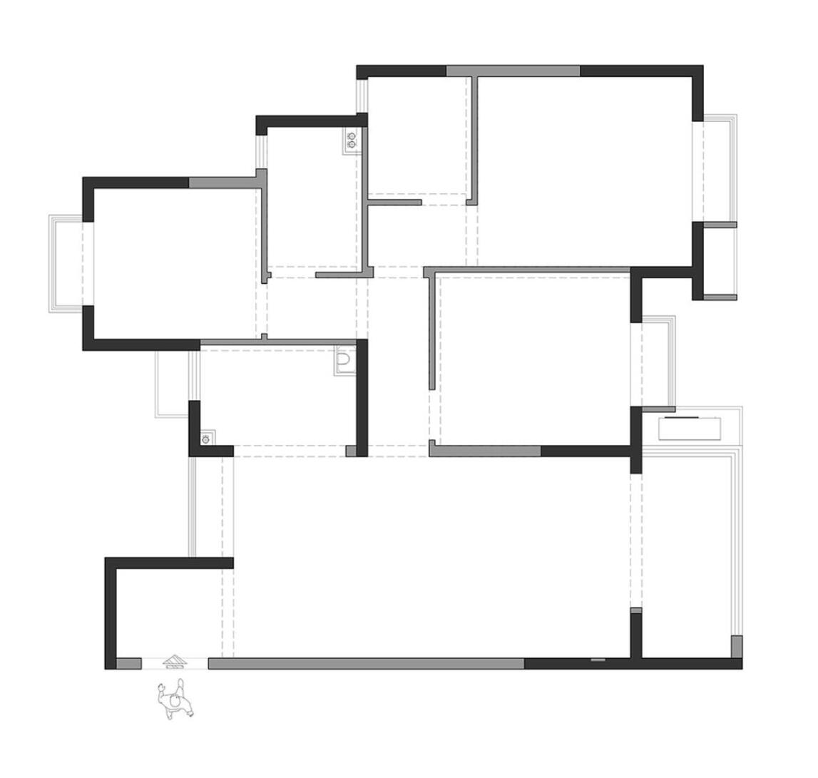 不包门窗套效果,全屋不做门窗套