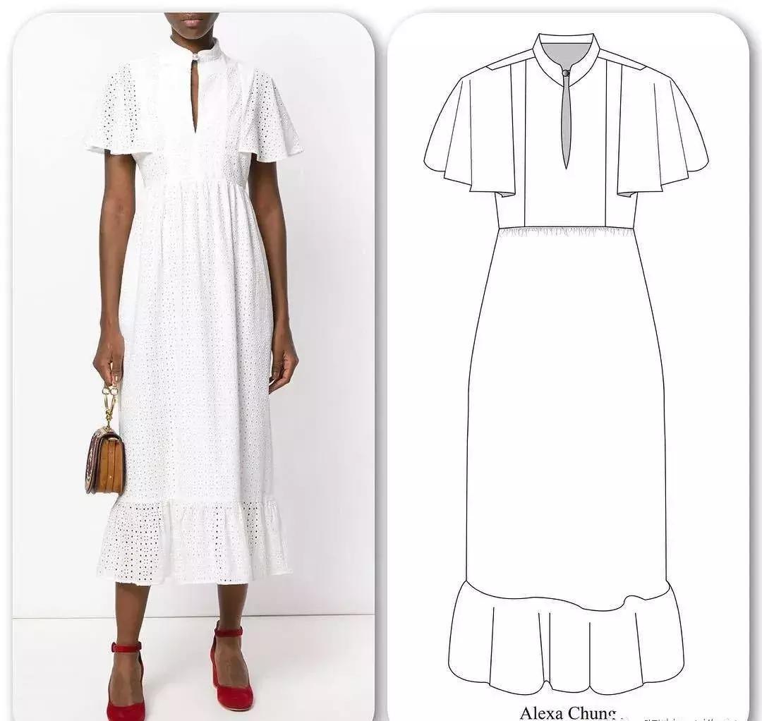 大摆长袖连衣裙30到40岁,四十岁红色高档新款有领连衣裙