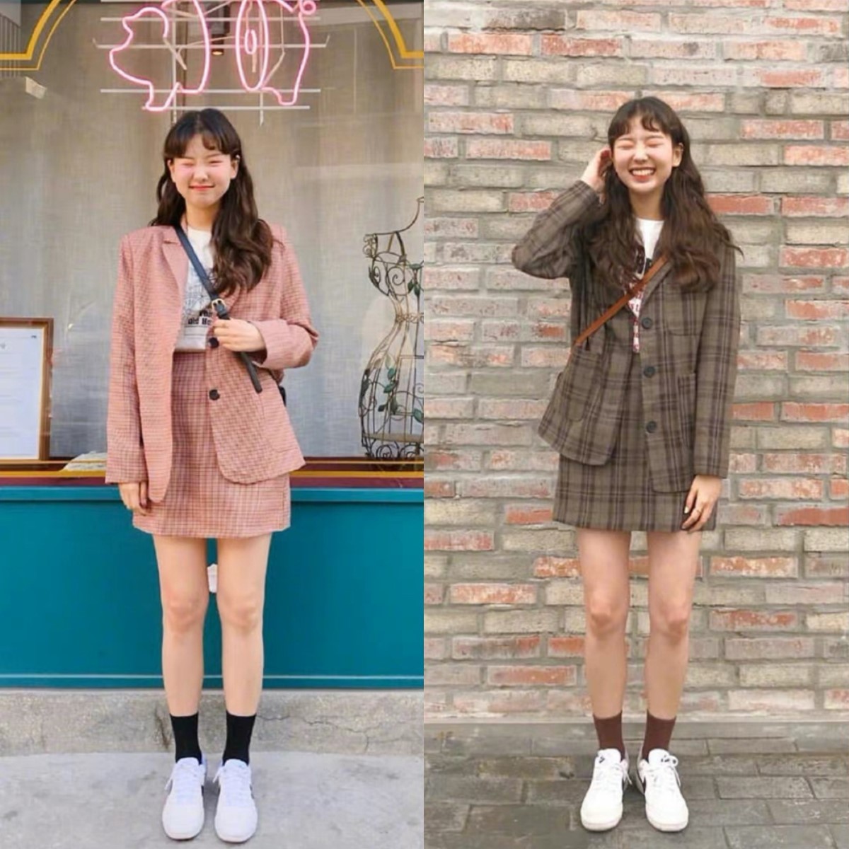 很火的韩国小姐姐穿搭,韩国小姐姐的穿搭日常完美身材