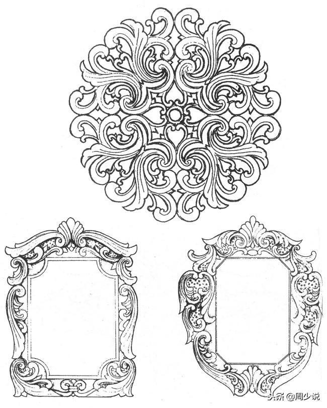 古代家具手绘线稿图片,手工木雕房子图片大全