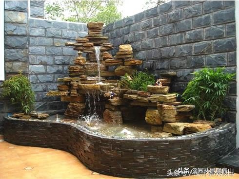庭院鱼池假山怎么做好看,200平方新中式庭院鱼池假山设计