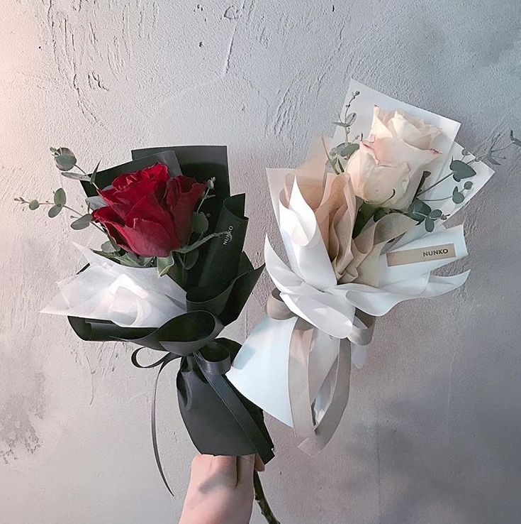 单支花束图片送女朋友,单支玫瑰花束怎么包装赶紧学起来