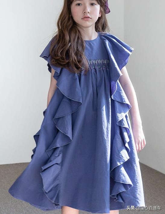 韩系童装春季连衣裙,韩版中大童裙子