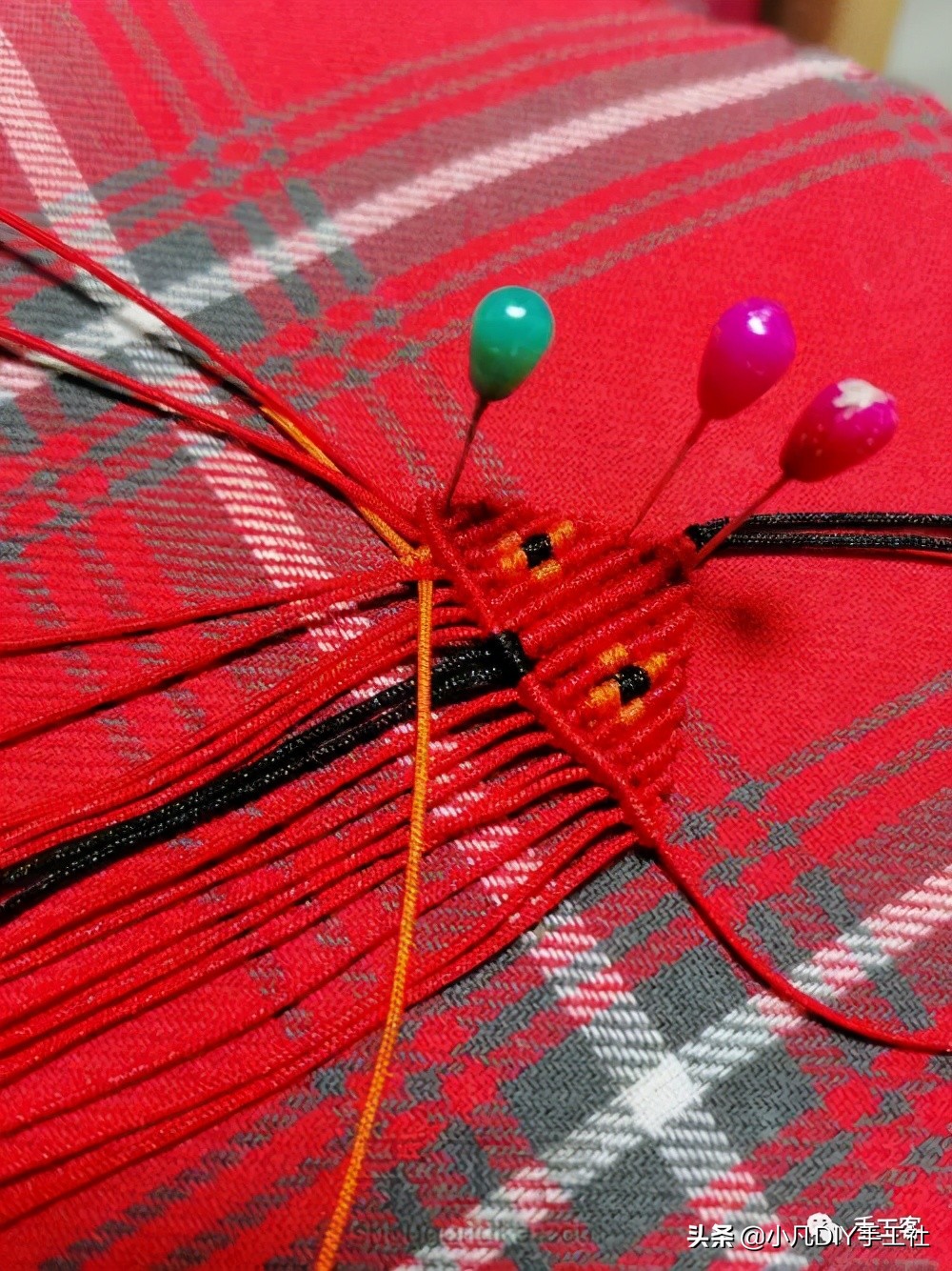 虾米编绳教程,编渔网绳开头慢动作教程