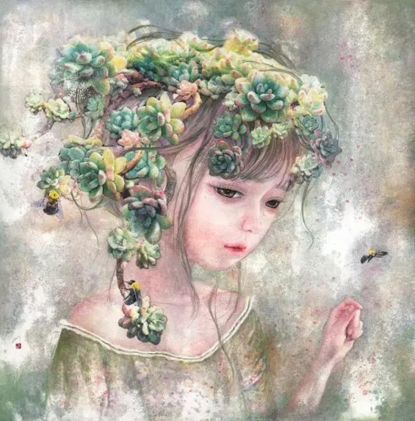 韩国多肉女孩,用绘画治愈无数人!