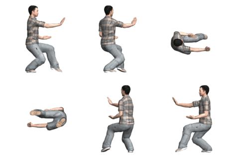 二十四式太极拳动画全方位展示,太极拳二十四式中第18至23式教学