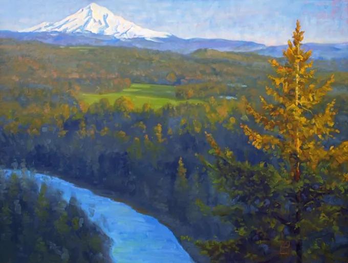 光感特别强的油画风景作品,厚重浓艳的油画风景很浪漫很美