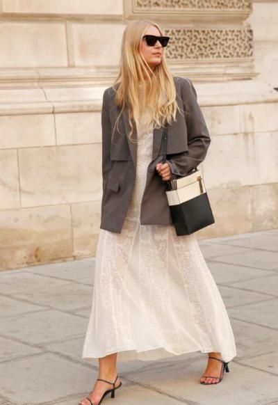 西装裙子的5种搭配高级又时髦,西装裙子早秋最时髦的打开方式