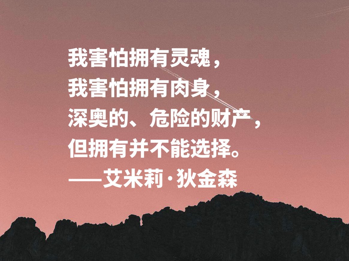 艾米莉狄金森十首诗原文,艾米莉狄金森经典诗