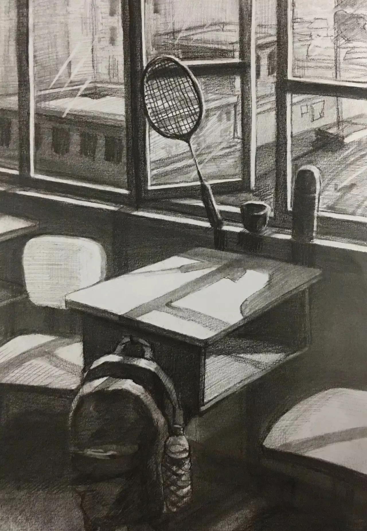 清华校考场景素描高分卷,清华素描场景高分卷技法