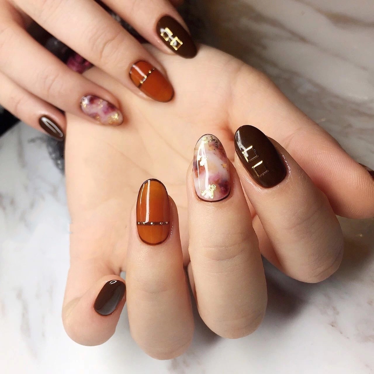 包边拼色美甲做法,美甲包边教程完整版