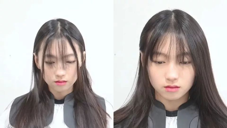 自己剪显瘦刘海,自己剪大脸刘海教程