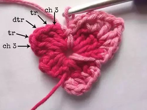 简单蝴蝶的钩织教程,钩针织蝴蝶教程简单易学
