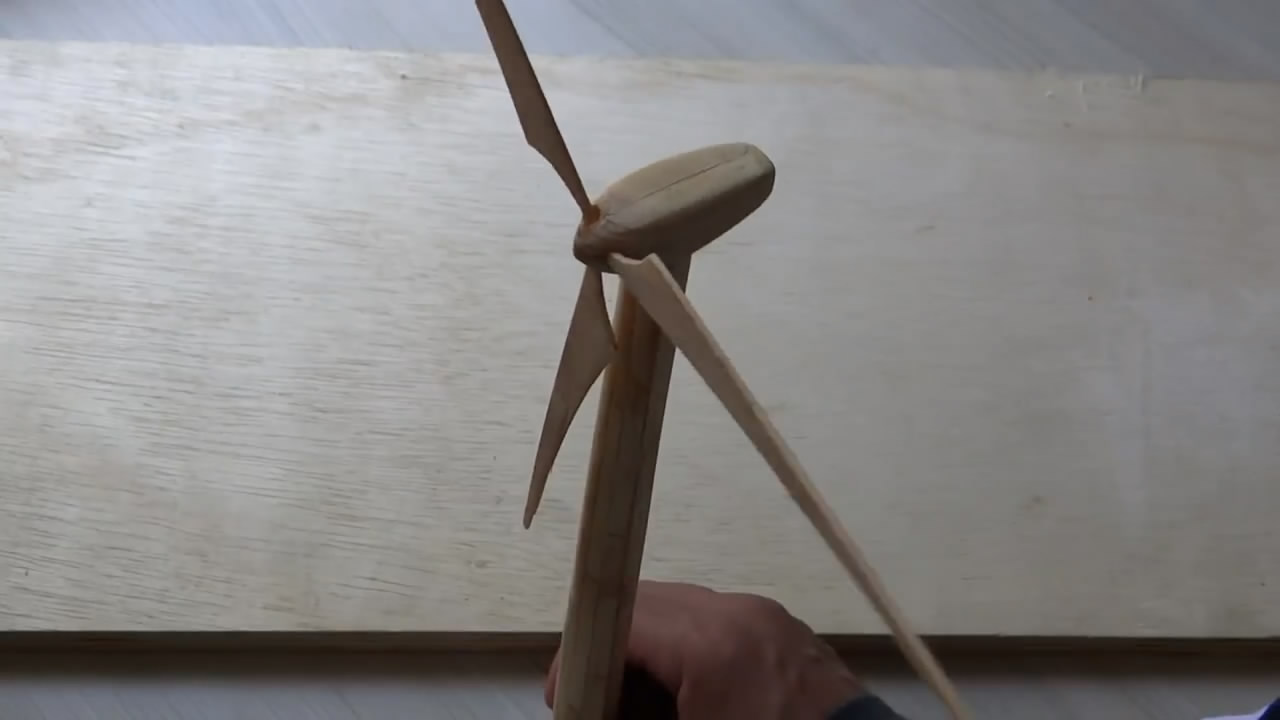 迷你木质风车模型，制作方法很简单，摆在家里风车漂亮（图解）