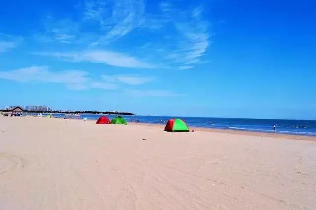 威海国际海水浴场八月份,威海海水浴场夏天