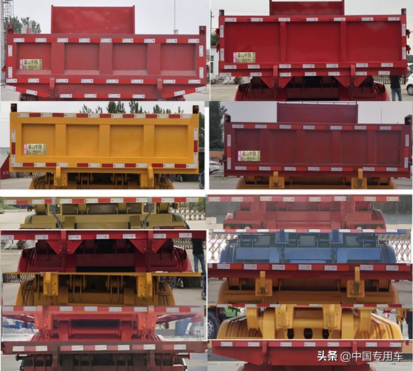 梁山自卸式半挂车价格,山东梁山二手重型侧翻自卸半挂车