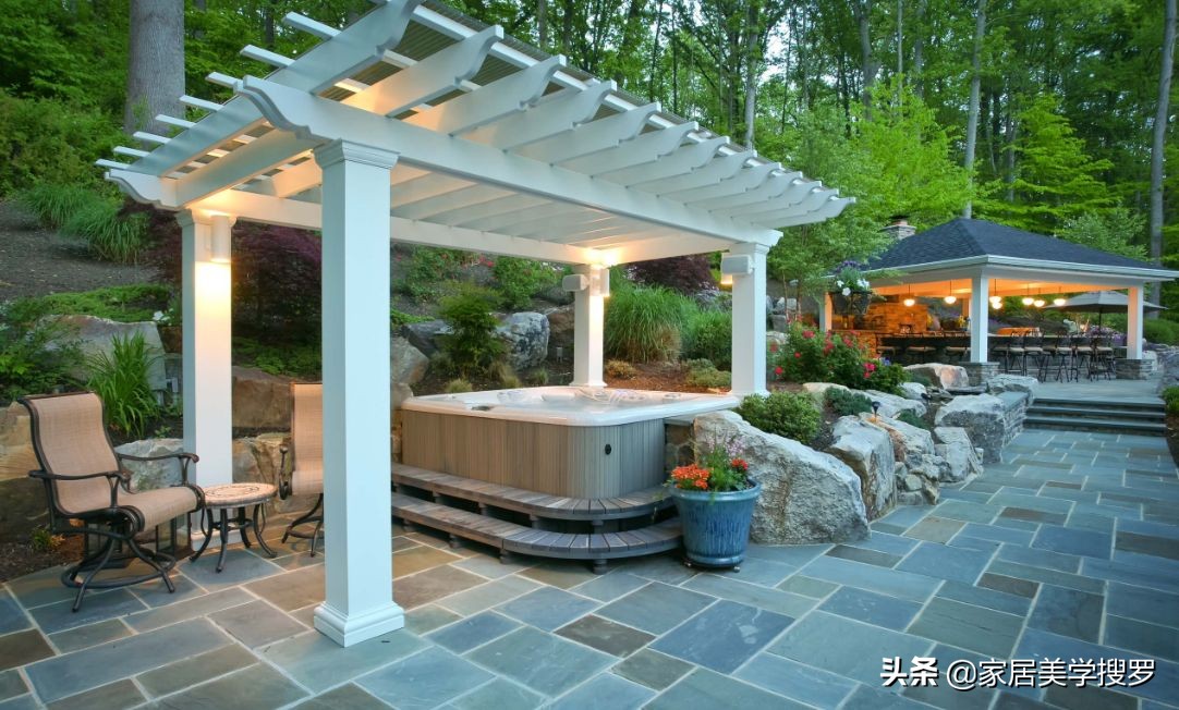 下沉式户外浴缸,户外浴缸布置