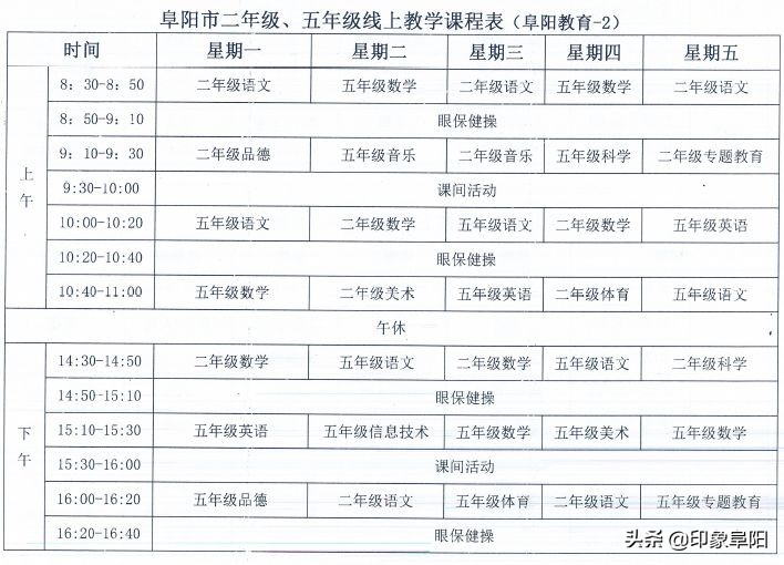 阜阳教育频道空中直播课程表,家长朋友们开学啦大家准备好了吗