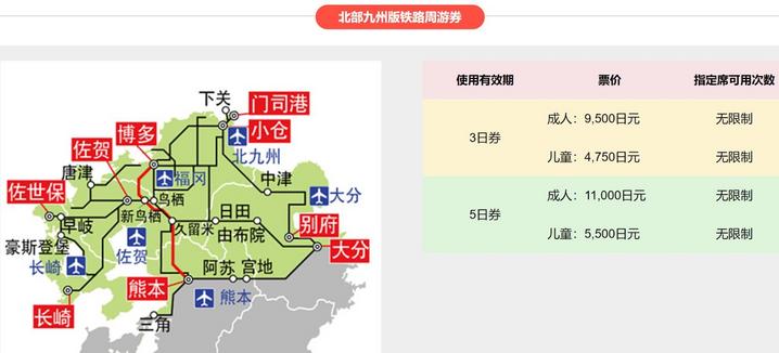 日本九州七星列车,日本九州列车