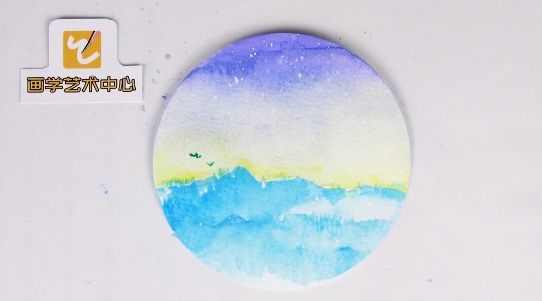 水彩调色干货教你画出超美风景图,水彩风景入门临摹图片大全简单