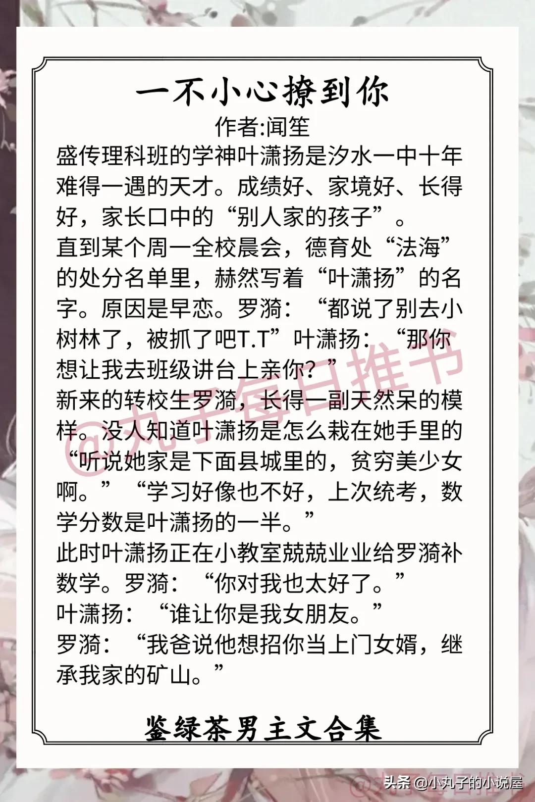男主又苏又撩的小甜文,甜宠打脸绿茶痴情男主文