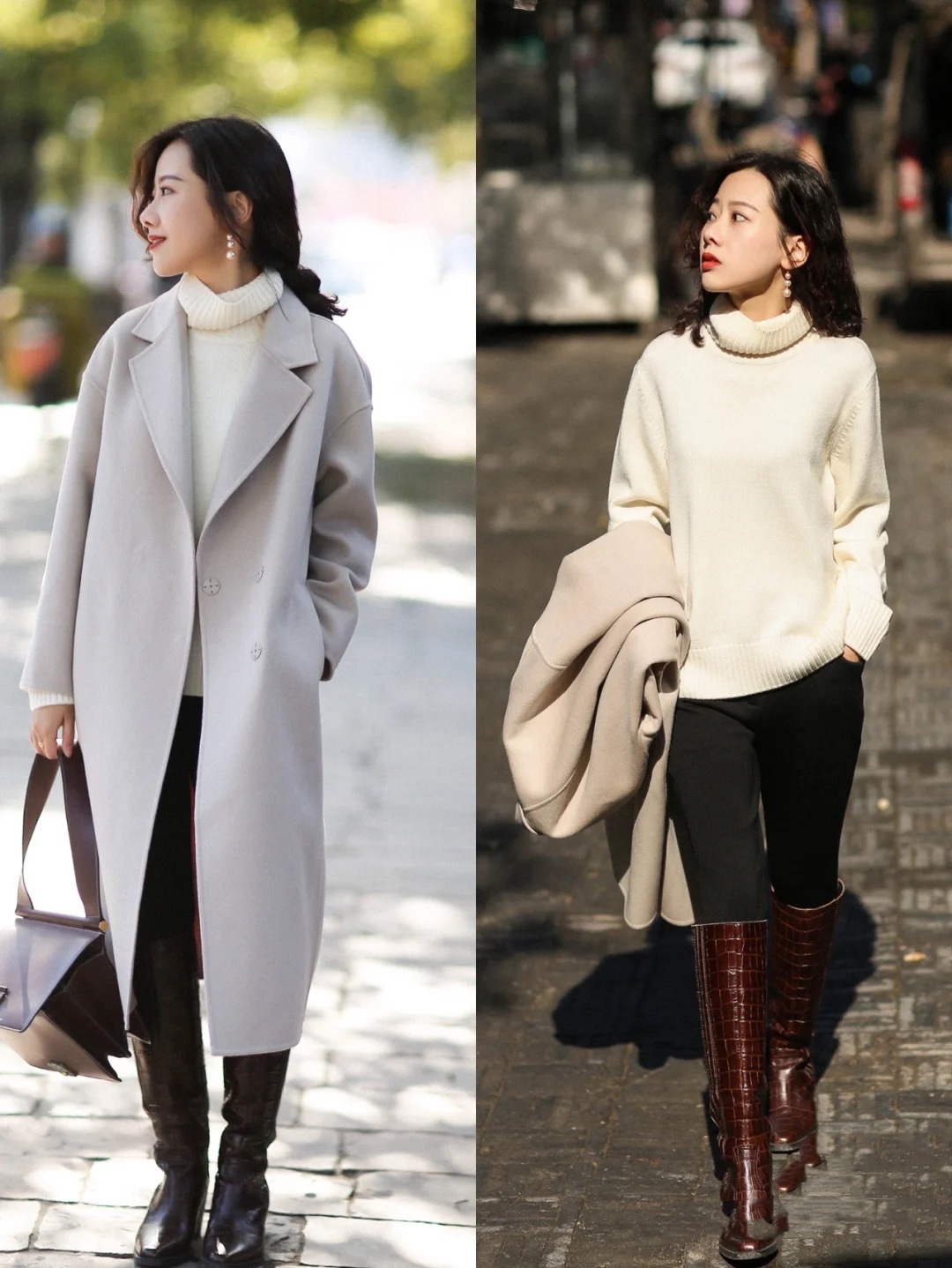 好看大气知性女性冬季服装,冬季穿衣服怎么搭配才好看女图片