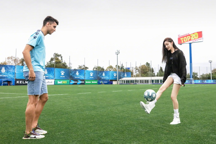 张天爱助力西甲,张天爱足球