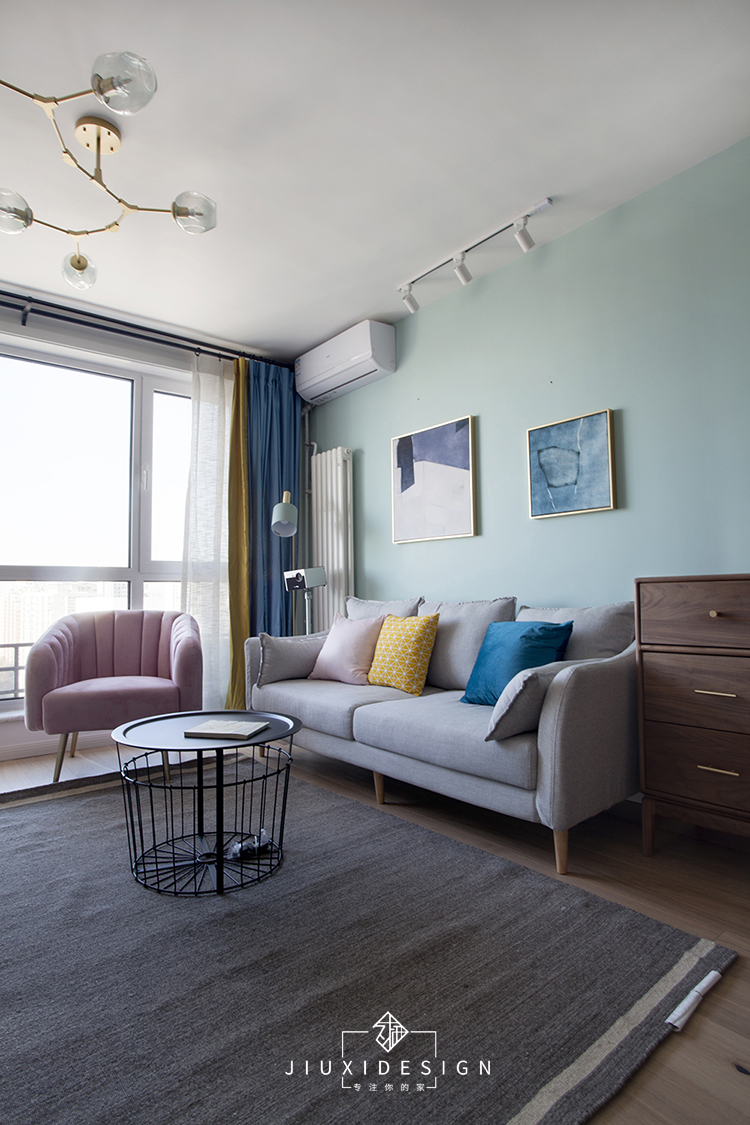 墙面一体储物柜1米4设计图,客厅最实用储物墙面设计