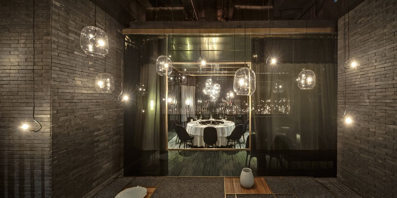 餐饮空间玄关图,深圳华苑一号餐饮空间